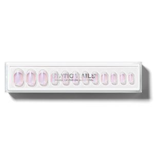 Static Nails HOLOGRAPHIC FRENCH: WHITE ROUND